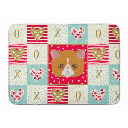 Carolines Treasures 19 x 27 in. Exotic Shorthair Cat Love Machine Washable Memory Foam Mat CK5117RUG